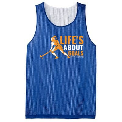 LifeS About Goals Field Hockey Great Gift Field Hockey Gift Mesh Reversible Basketball Jersey Tank