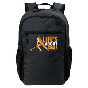 LifeS About Goals Field Hockey Great Gift Field Hockey Gift Daily Commute Backpack