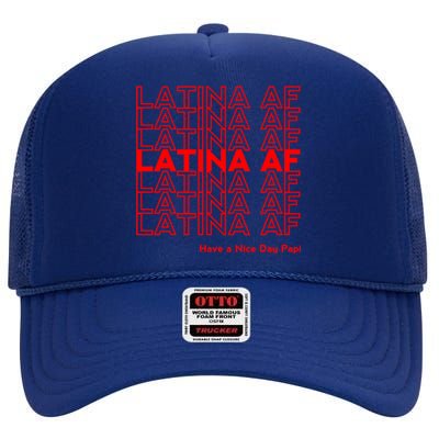 Latina Af Gift High Crown Mesh Back Trucker Hat