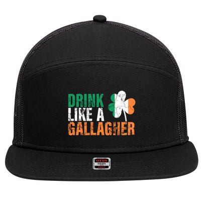 Like A Gallagher Gift St Patricks Ing Jacket 7 Panel Mesh Trucker Snapback Hat