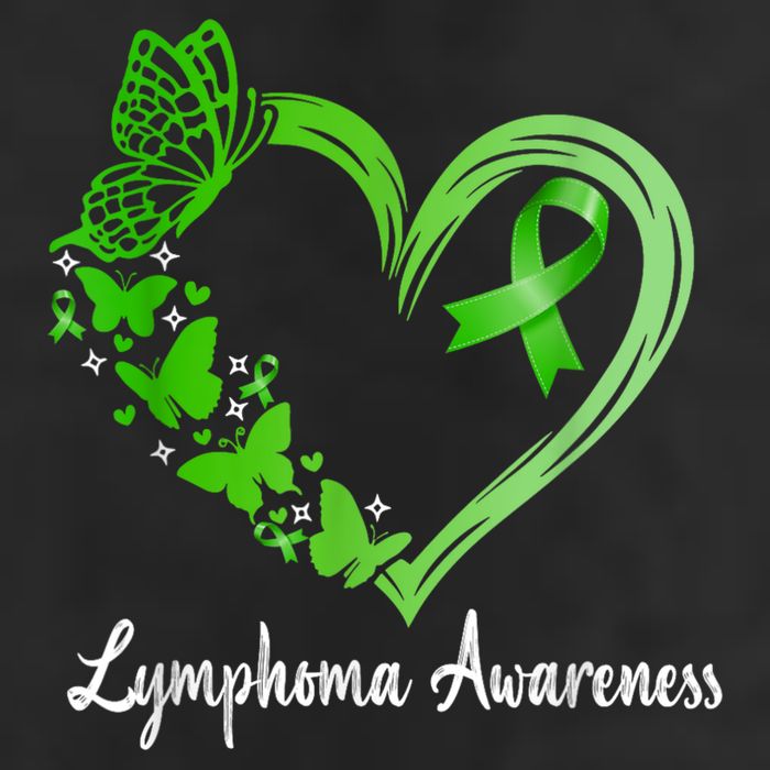 Lymphoma Awareness Green Ribbon Heart Lymphoma Warrior Hat