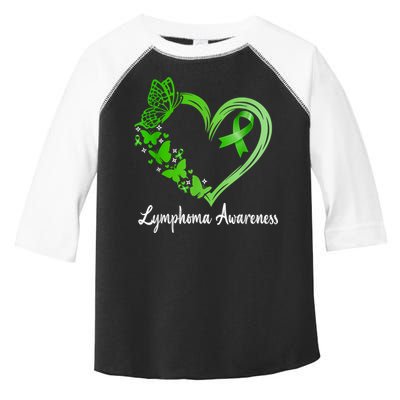 Lymphoma Awareness Green Ribbon Heart Lymphoma Warrior Toddler Fine Jersey T-Shirt