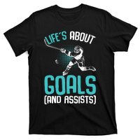 Life´s About Goals Hockey Player Ice Hockey Boy T-Shirt