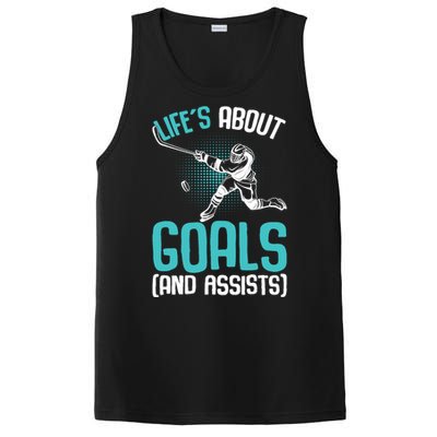 Life´s About Goals Hockey Player Ice Hockey Boy PosiCharge Competitor Tank