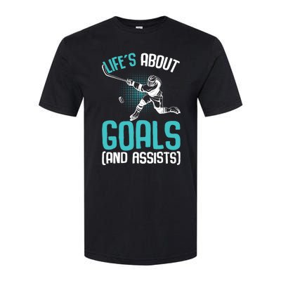 Life´s About Goals Hockey Player Ice Hockey Boy Softstyle CVC T-Shirt