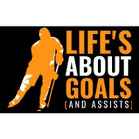 Life's About Goals Ice Hockey Bumper Sticker