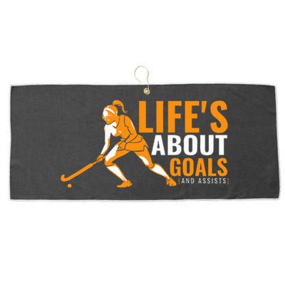 LifeS About Goals Field Hockey For Field Hockey Large Microfiber Waffle Golf Towel