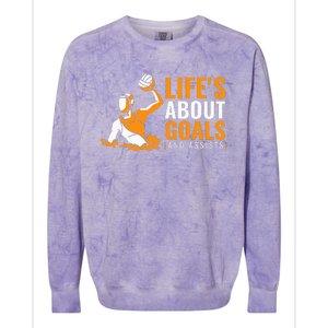 Lifes About Goals Water Polo Colorblast Crewneck Sweatshirt