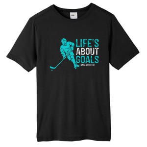 Life's About Goals And Assists Hockey Player Ice Hockey Tall Fusion ChromaSoft Performance T-Shirt