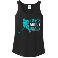 Life's About Goals And Assists Hockey Player Ice Hockey Ladies Essential Tank