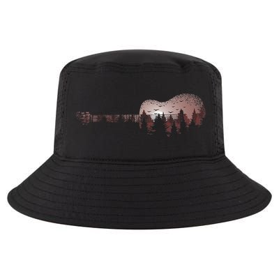 Landscape Acoustic Guitar Forest Trees Musician Guitarist Cool Comfort Performance Bucket Hat