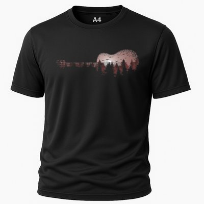 Landscape Acoustic Guitar Forest Trees Musician Guitarist Cooling Performance Crew T-Shirt