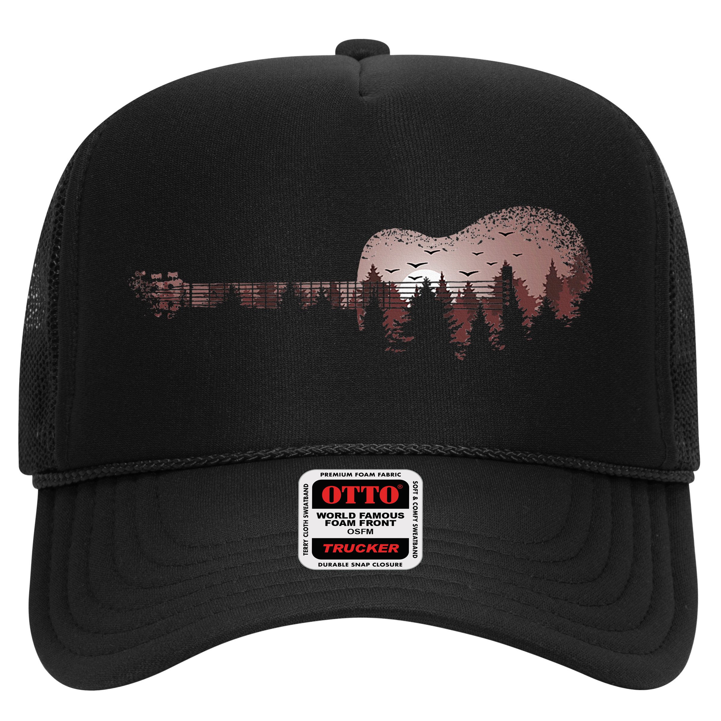 Landscape Acoustic Guitar Forest Trees Musician Guitarist Hat
