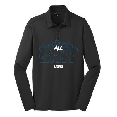 Lions All Grit Silk Touch Performance Long Sleeve Polo