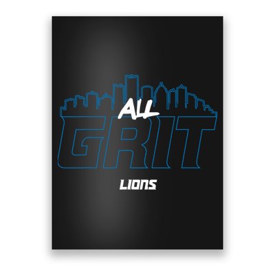 Lions All Grit Poster