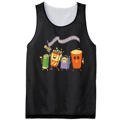 LetS All Go Watch Scary Movies Mesh Reversible Basketball Jersey Tank