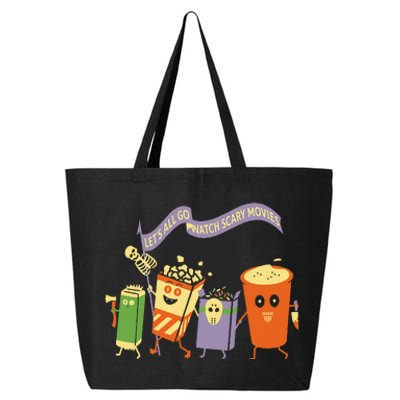 LetS All Go Watch Scary Movies 25L Jumbo Tote