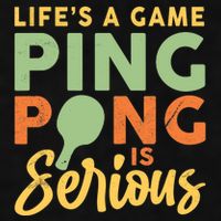 Life's A Game Ping Pong Is Serious Table Tennis Paddle Ladies PosiCharge Tri-Blend Wicking Tank