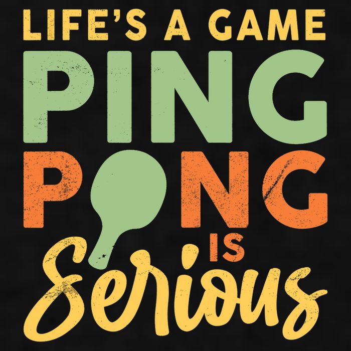 Life's A Game Ping Pong Is Serious Table Tennis Paddle Ladies PosiCharge Tri-Blend Wicking Tank