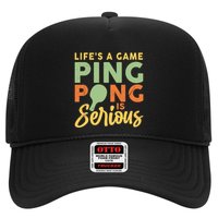 Life's A Game Ping Pong Is Serious Table Tennis Paddle Hat