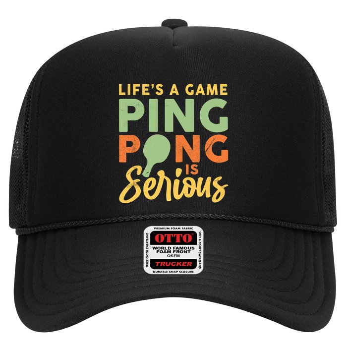 Life's A Game Ping Pong Is Serious Table Tennis Paddle Hat