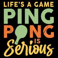 Life's A Game Ping Pong Is Serious Table Tennis Paddle Wool Snapback Cap