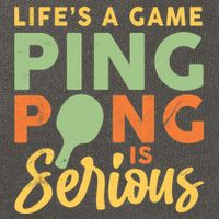 Life's A Game Ping Pong Is Serious Table Tennis Paddle Cotton Canvas Backpack