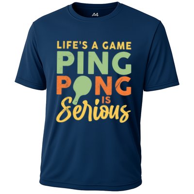 Life's A Game Ping Pong Is Serious Table Tennis Paddle Performance Shirt