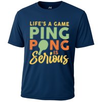 Life's A Game Ping Pong Is Serious Table Tennis Paddle Performance Shirt