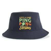 Life's A Game Ping Pong Is Serious Table Tennis Paddle Sustainable Bucket Hat