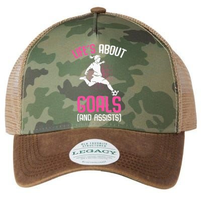 Life´s About Goals Soccer Girl Players Legacy Tie Dye Trucker Hat