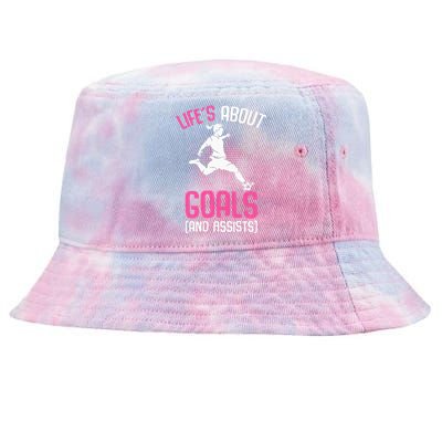 Life´s About Goals Soccer Girl Players Tie-Dyed Bucket Hat