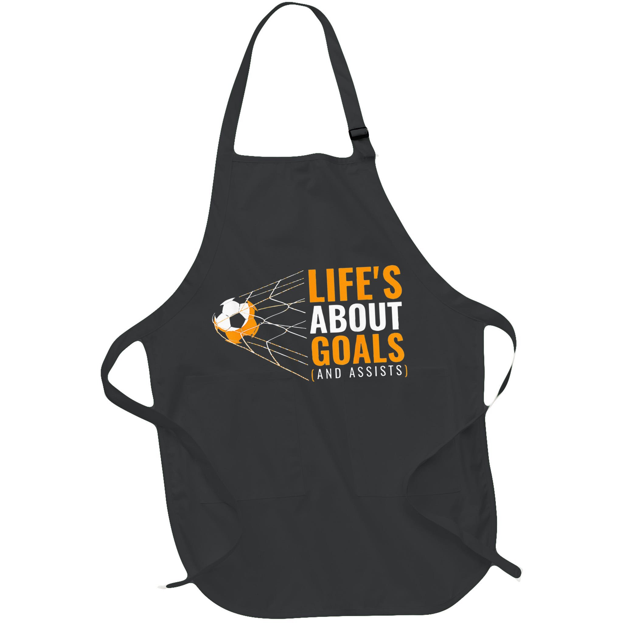 Life's About Goals Boy Soccer funny sport lovers Apron