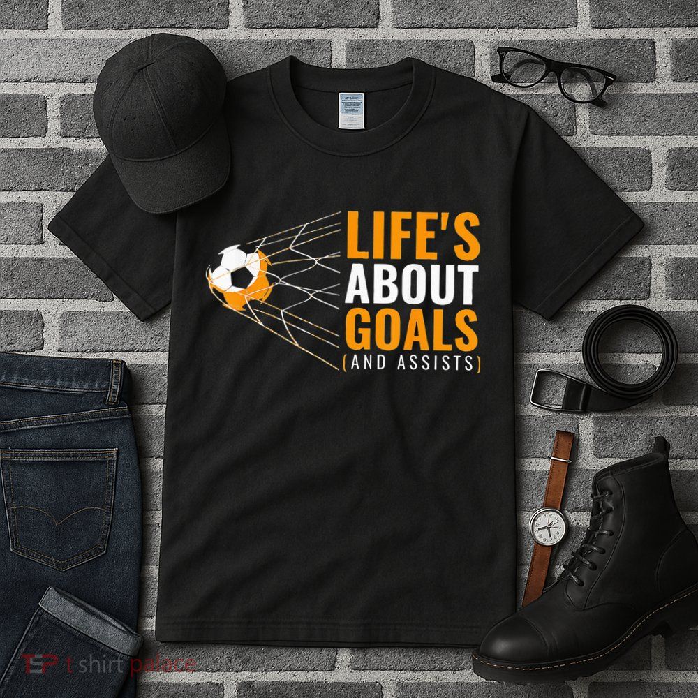 Life's About Goals Boy Soccer funny sport lovers Tall T-Shirt