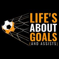 Life's About Goals Boy Soccer funny sport lovers Drawstring Bag