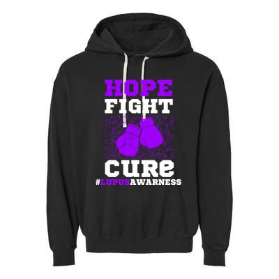 Lupus Awareness Hope Fight Cure Garment-Dyed Fleece Hoodie