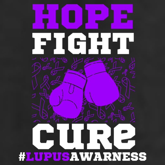 Lupus Awareness Hope Fight Cure 7 Panel Mesh Trucker Snapback Hat