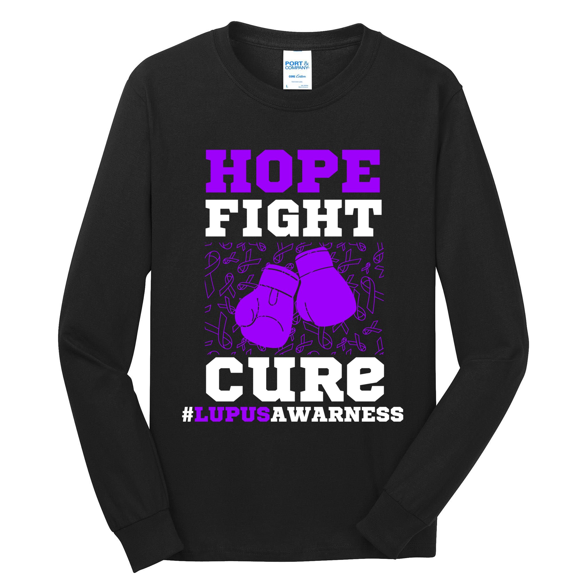 Lupus Awareness Hope Fight Cure Tall Long Sleeve T-Shirt
