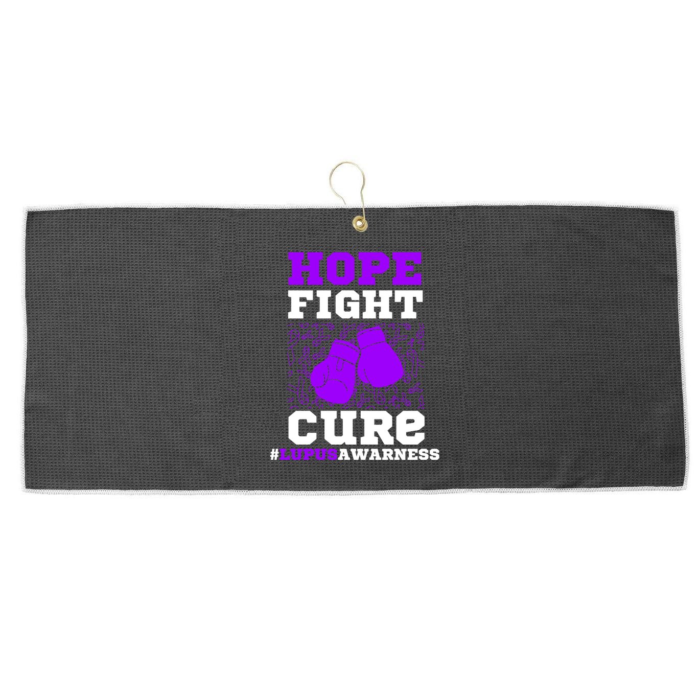 Lupus Awareness Hope Fight Cure Large Microfiber Waffle Golf Towel