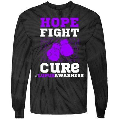 Lupus Awareness Hope Fight Cure Tie-Dye Long Sleeve Shirt