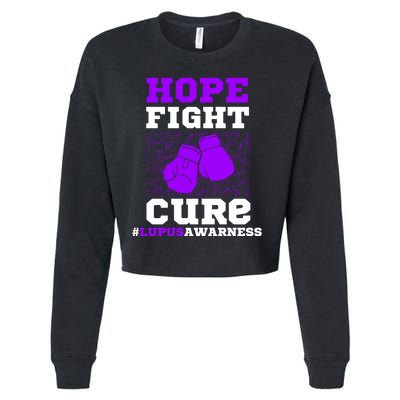 Lupus Awareness Hope Fight Cure Cropped Pullover Crew