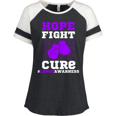 Lupus Awareness Hope Fight Cure Enza Ladies Jersey Colorblock Tee