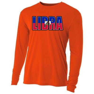 Libra And Haitian Zodiac And Heritage Pride Cool Gift Cooling Performance Long Sleeve Crew