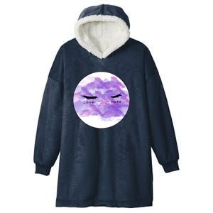 Love And Hate Great Gift Hooded Wearable Blanket