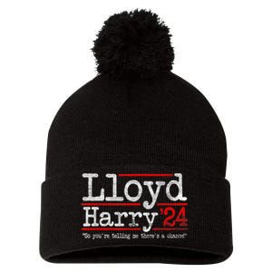 Lloyd And Harry Election 2024 Dumb N Dumber Politics Humor Pom Pom 12in Knit Beanie