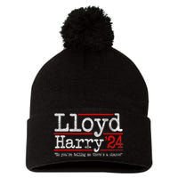 Lloyd And Harry Election 2024 Dumb N Dumber Politics Humor Pom Pom 12in Knit Beanie