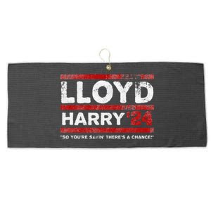 Lloyd And Harry Election 2024 Dumb And Dumber Politics Humor Large Microfiber Waffle Golf Towel