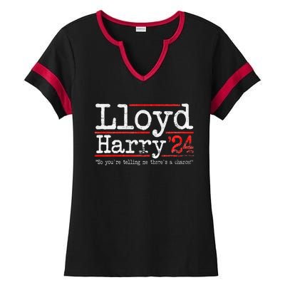 Lloyd and Harry Election 2024 Dumb n Dumber politics humor Ladies Halftime Notch Neck Tee