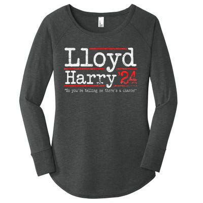 Lloyd and Harry Election 2024 Dumb n Dumber politics humor Women's Perfect Tri Tunic Long Sleeve Shirt