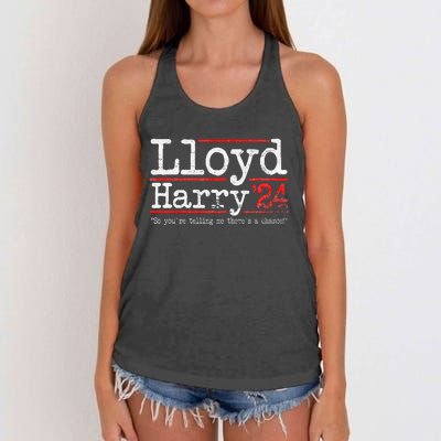 Lloyd and Harry Election 2024 Dumb n Dumber politics humor Women's Knotted Racerback Tank